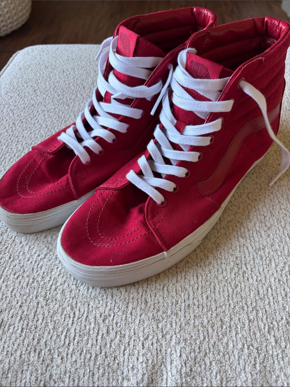 Vans Sk8 Hi - Red Canvas, size 11.5